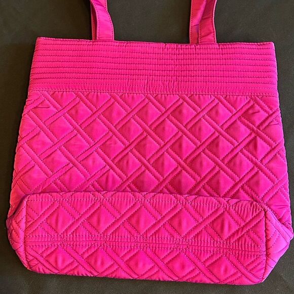 Vera Bradley Dark Pink Quilted Tote Bag New - Picture 5 of 7